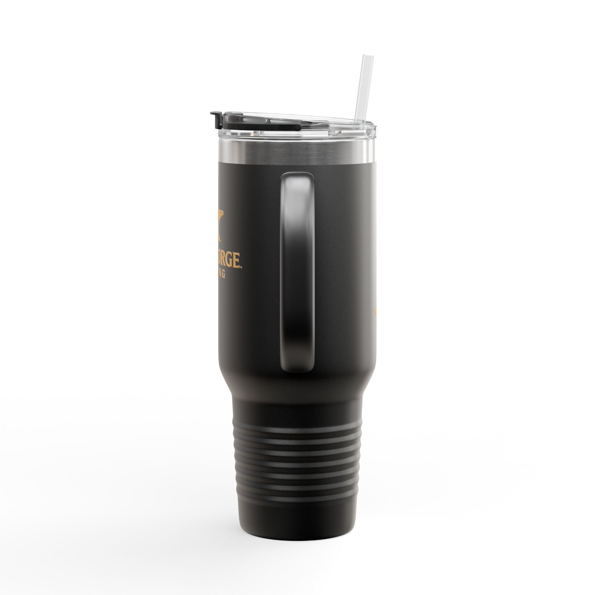 40oz Insulated Travel Mug — FaithForge Gaming Logo