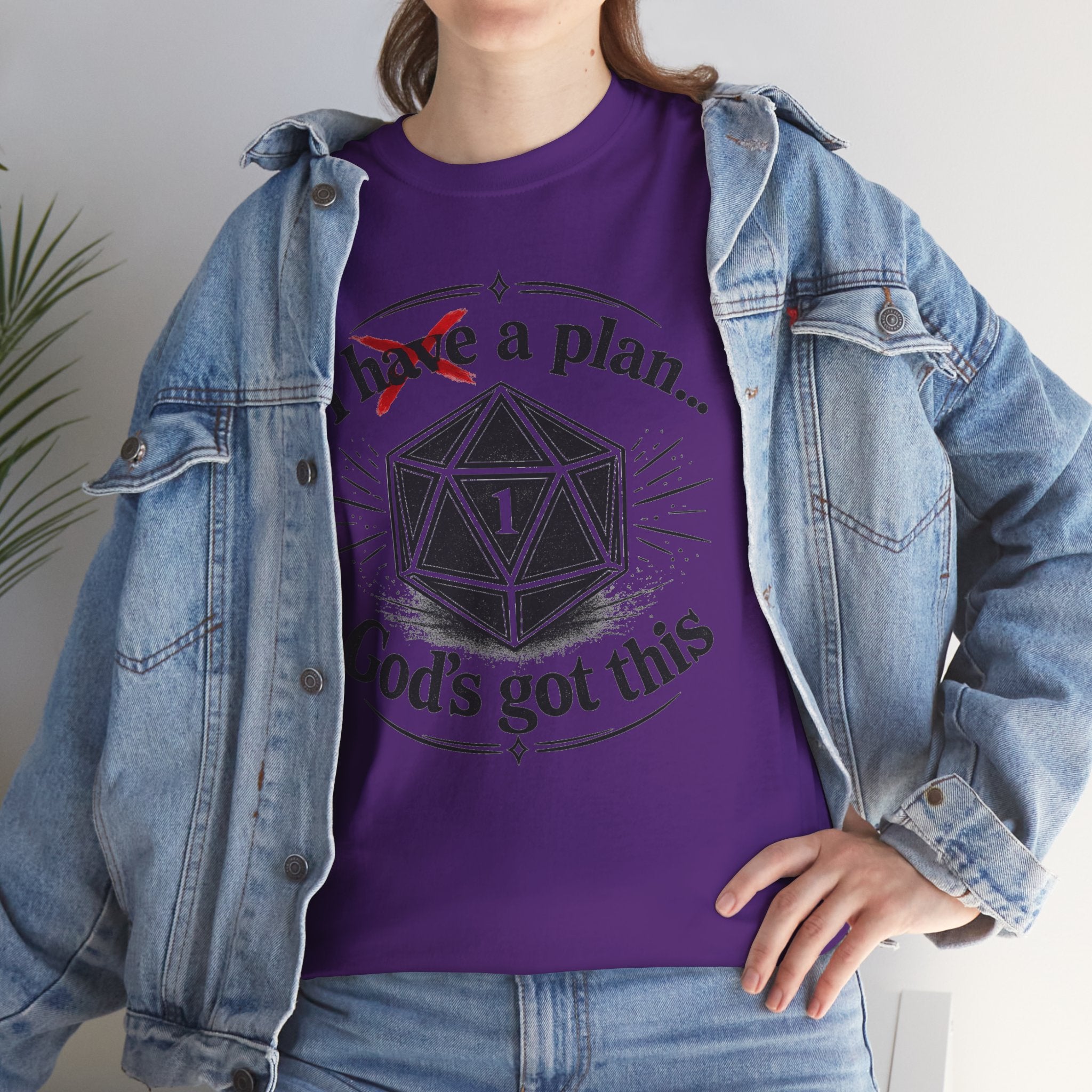 I XhaveX a plan... God’s Got This T-Shirt Dark — D20 Dice Faith Gamer Tee