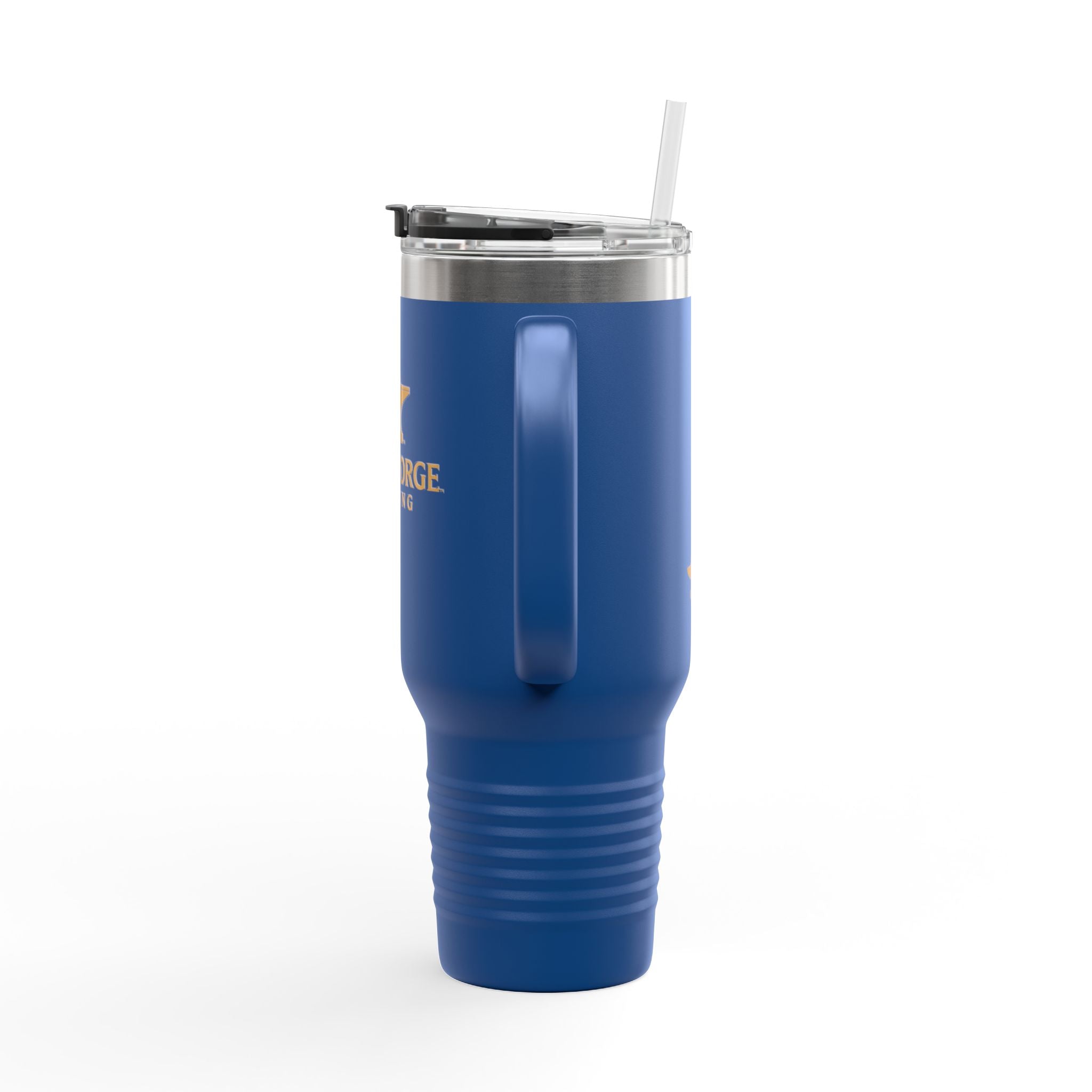 40oz Insulated Travel Mug — FaithForge Gaming Logo