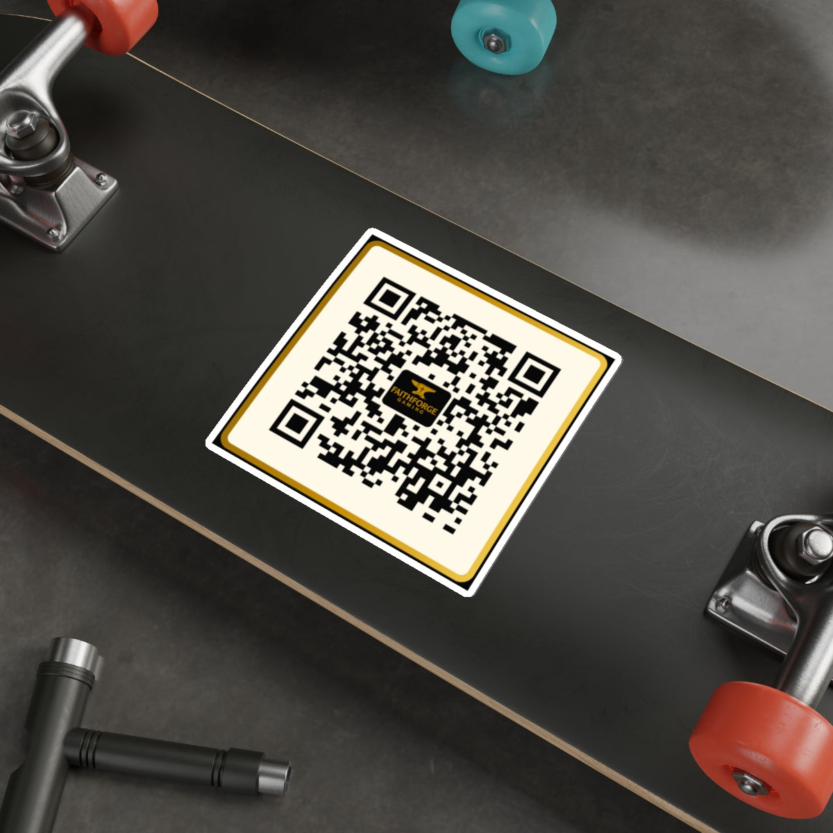 FaithForge Gaming QR Code Die-Cut Sticker Indoor/Outdoor
