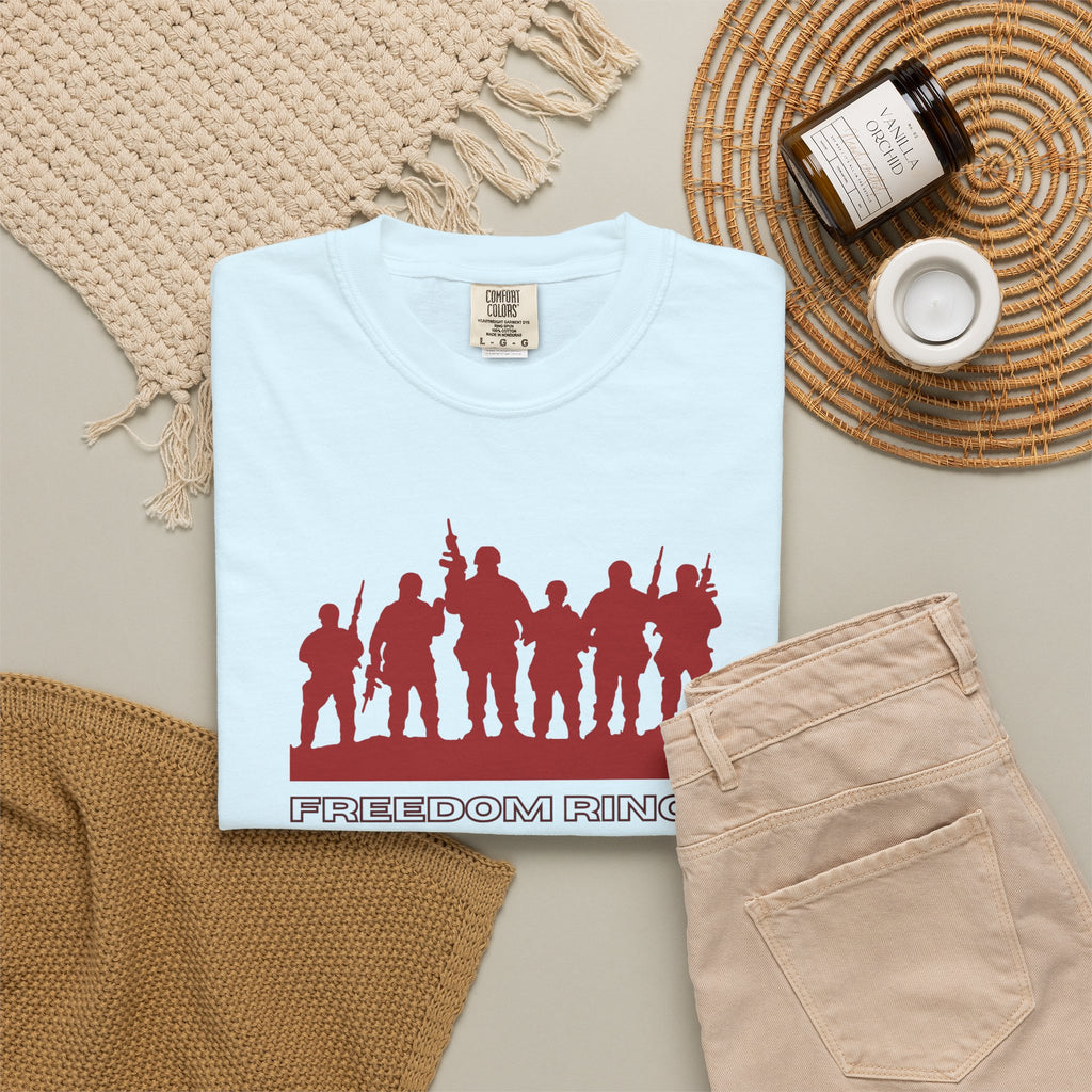 T-Shirt — 'American Heroes' Silhouette Design (Veteran & Military Tribute)
