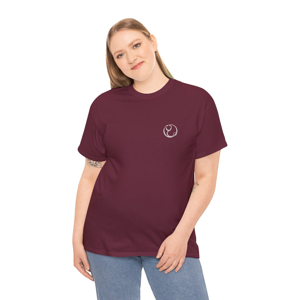 DoctorJSWAYS Let Me Explain T-Shirt — Minimal Logo Black Tee with Bold Back Text