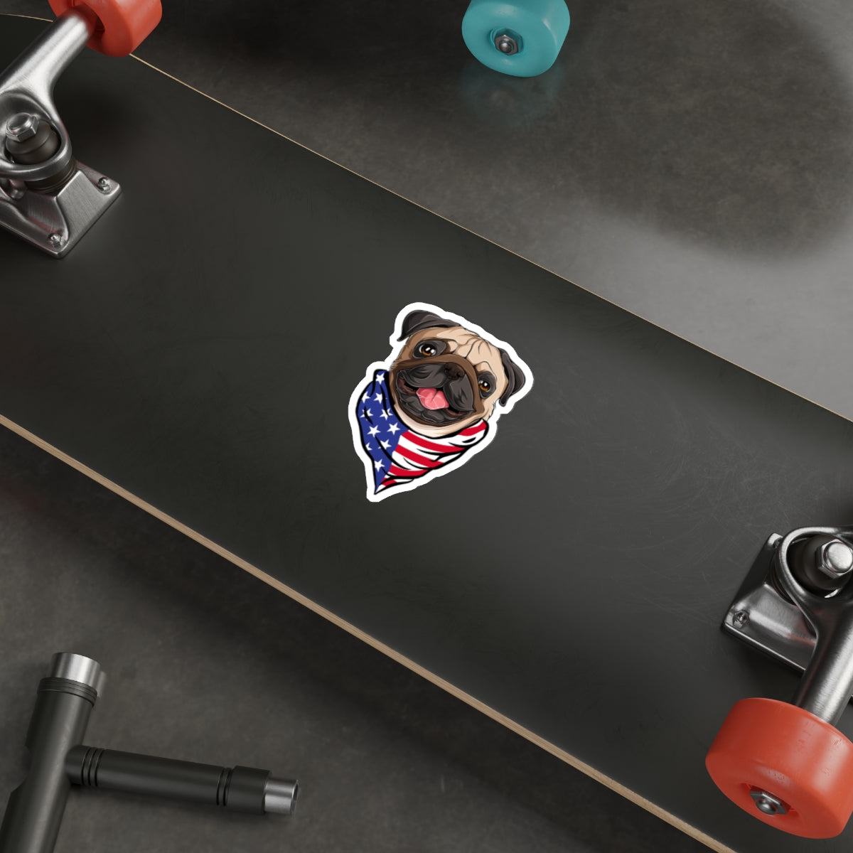 Patriotic Sticker Pack — Puggy Love 4th of July Red White Blue Die-Cut Stickers