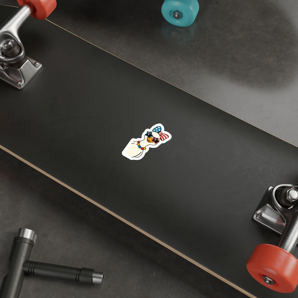 Patriotic Goose Die-Cut Sticker