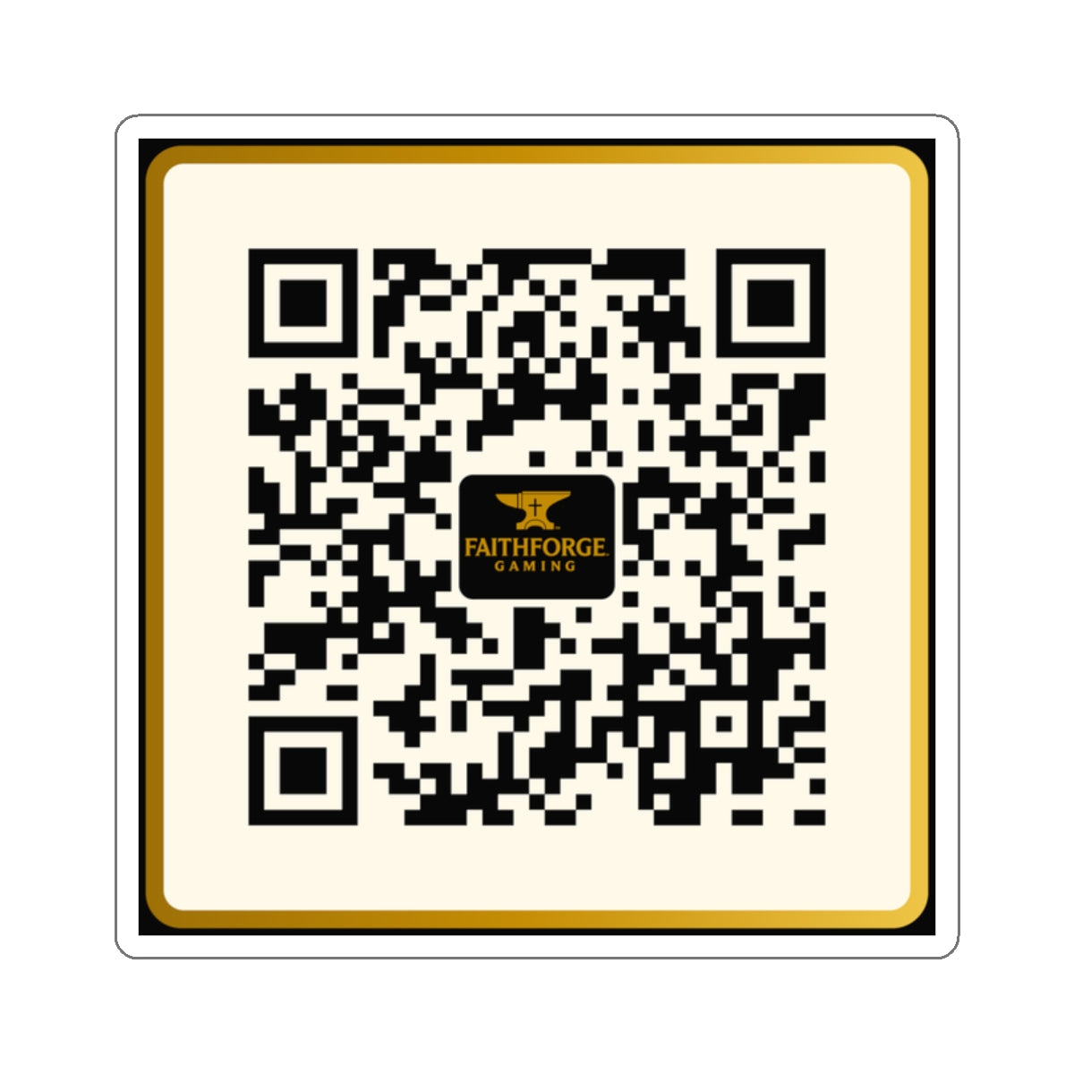 FaithForge Gaming QR Code Die-Cut Sticker Indoor/Outdoor