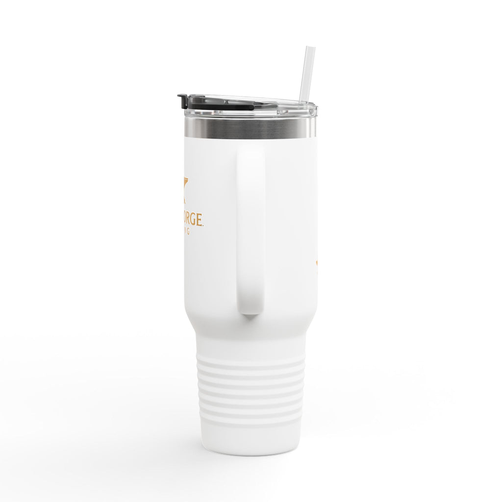 40oz Insulated Travel Mug — FaithForge Gaming Logo