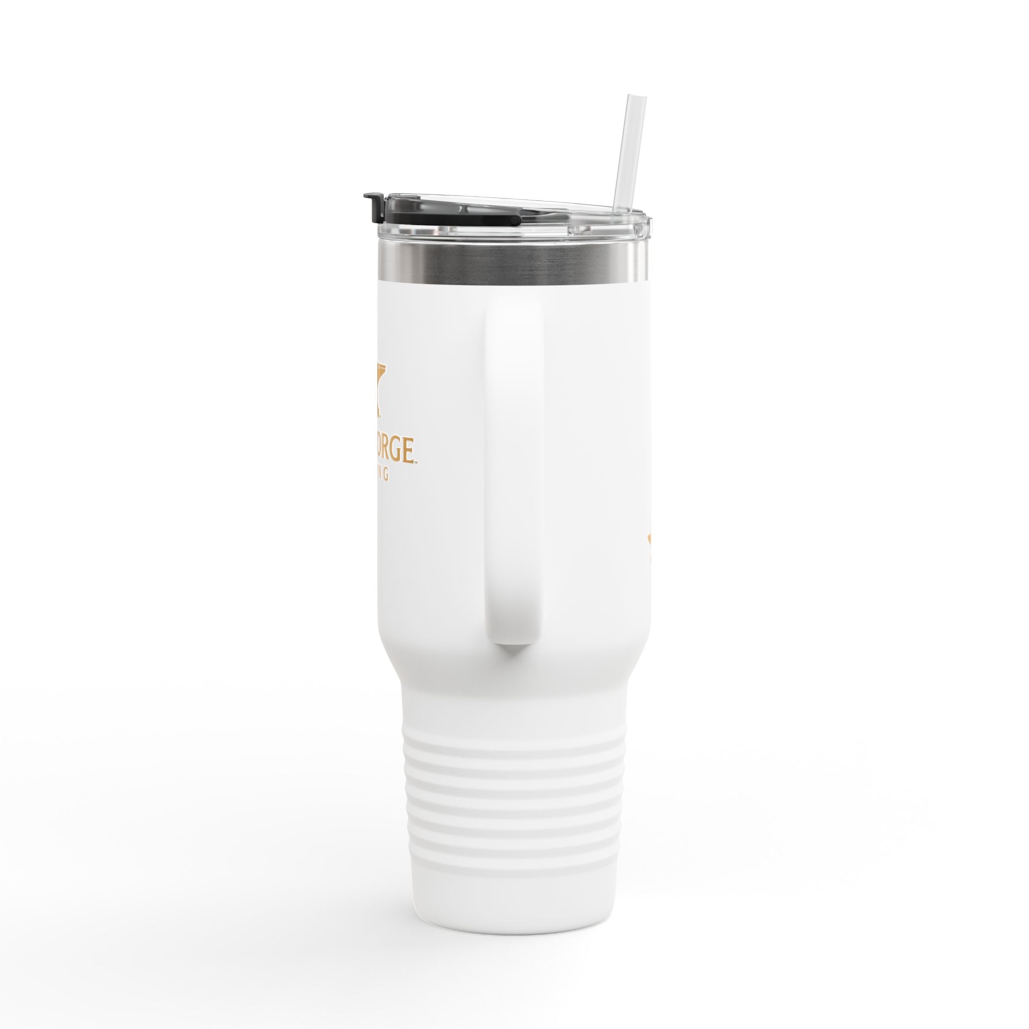 40oz Insulated Travel Mug — FaithForge Gaming Logo