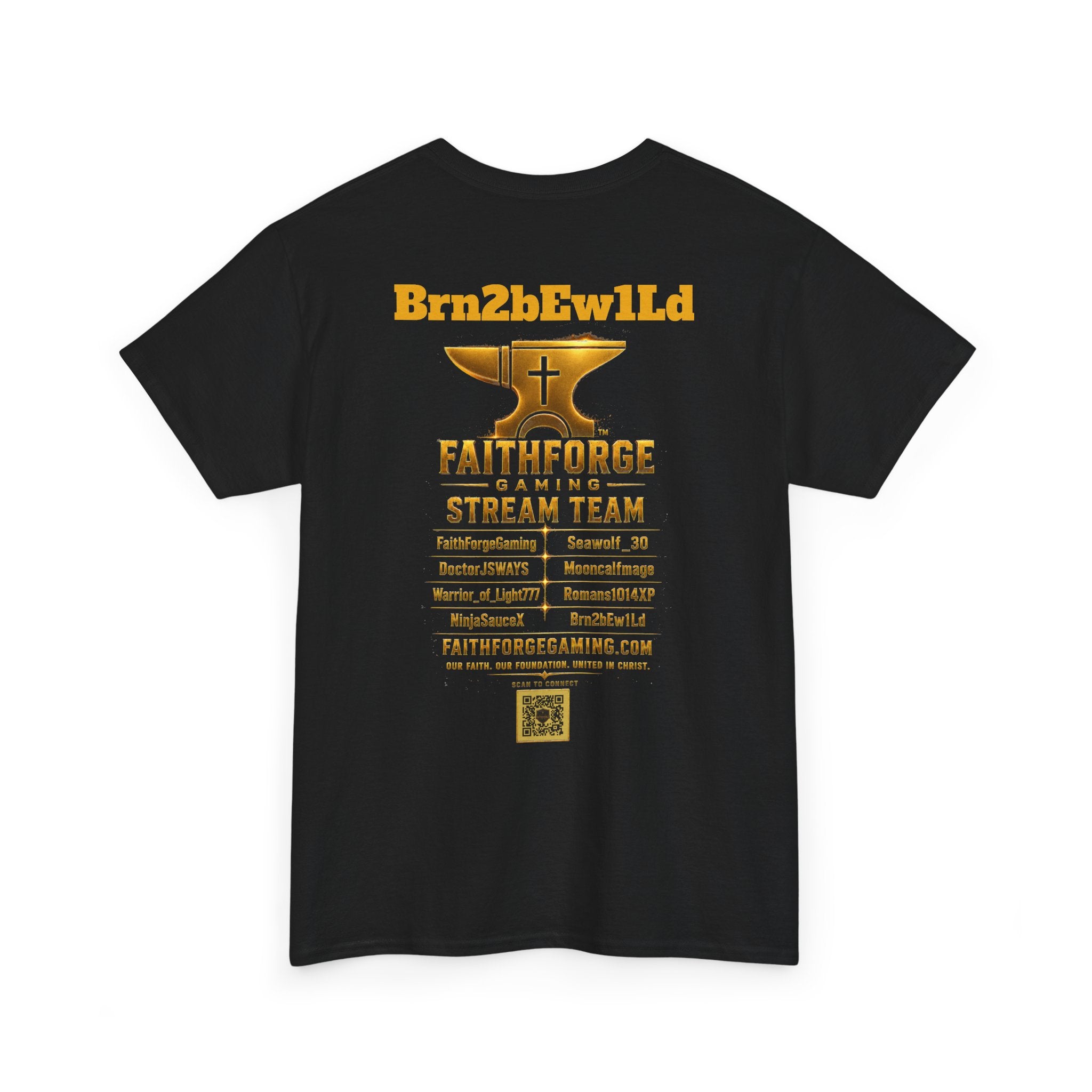 Copy of FaithForgeGaming Tee — FaithForge Stream Team Black Graphic T‑Shirt -FaithForgeGaming