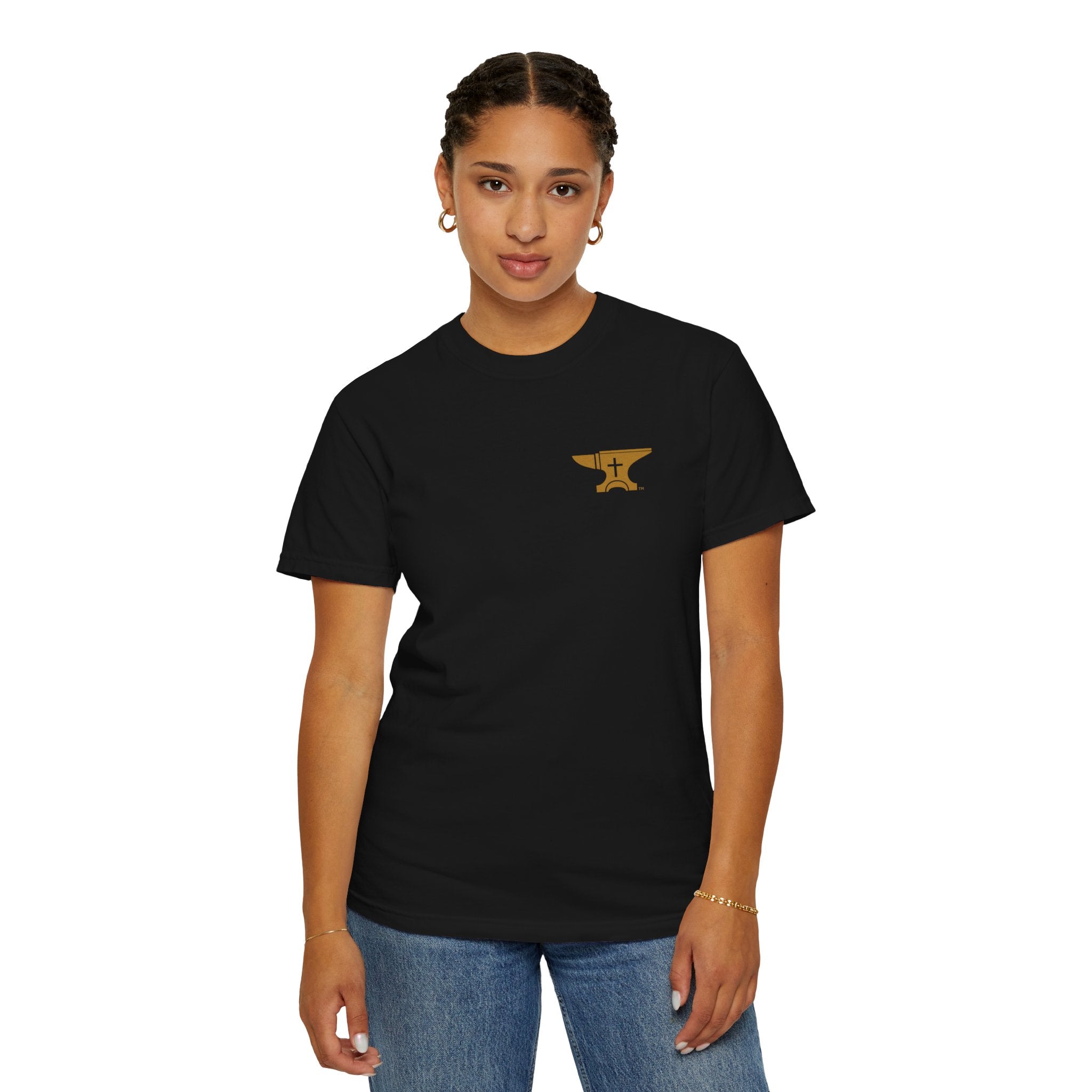 FaithForge Gaming T-Shirt — Logo Tee with Anvil & Cross (Christian Gamer Apparel)