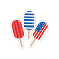Patriotic Sticker Pack — Popsicle 4th of July Red White Blue Die-Cut Stickers
