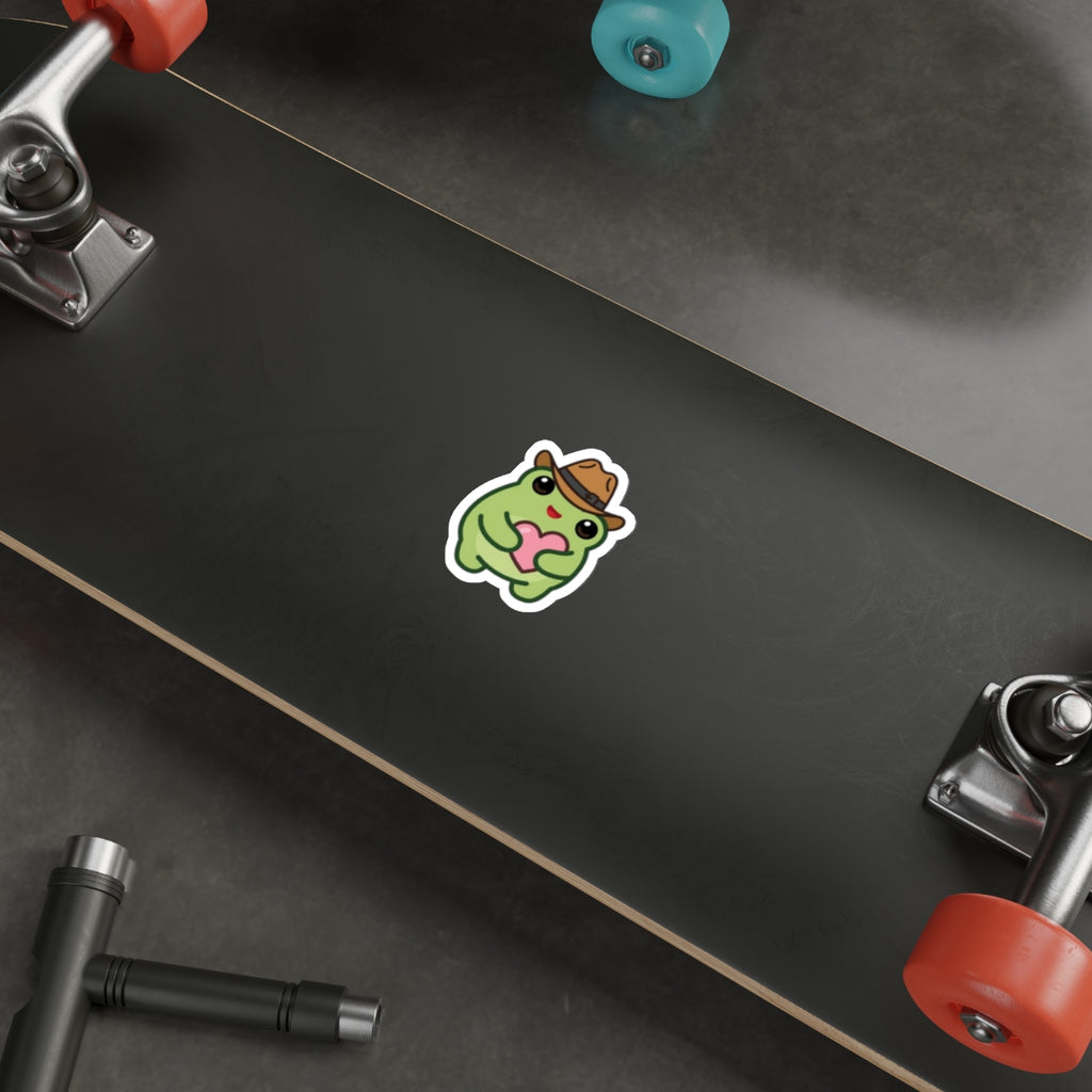 Heart Frog Die-Cut Sticker