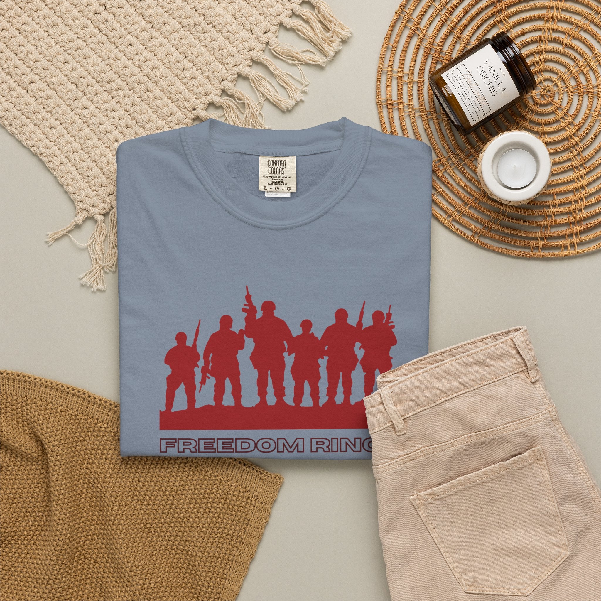 T-Shirt — 'American Heroes' Silhouette Design (Veteran & Military Tribute)