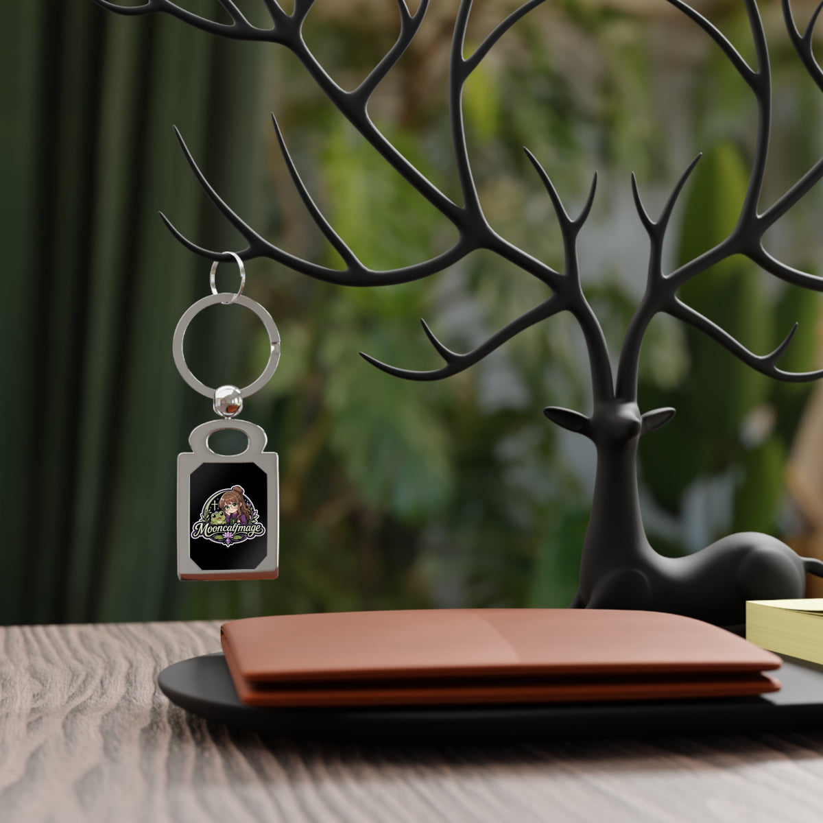 MOONCALFMAGE Rectangle Photo Keyring — Streamer Keychain