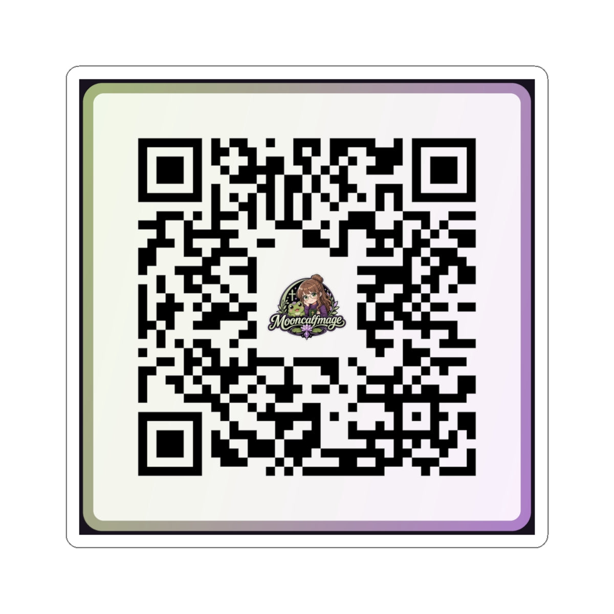 QR Code Decal Indoor — MOONCALFMAGE QR Code with Logo