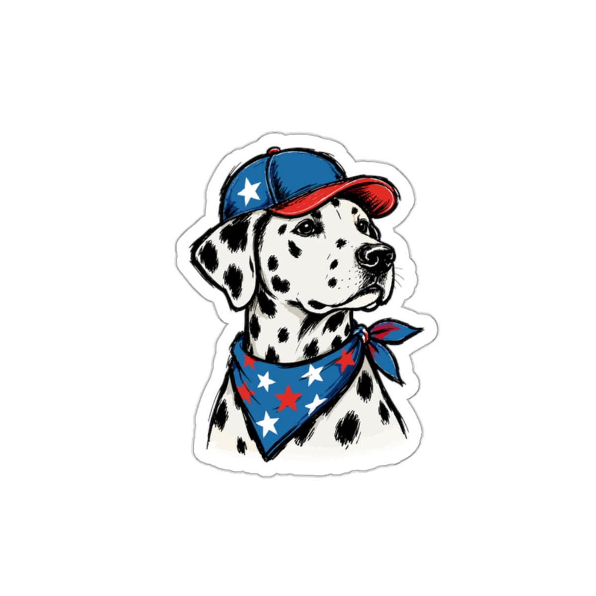Patriotic Sticker Pack — Dalmatian Fame  4th of July Red White Blue Die-Cut Stickers