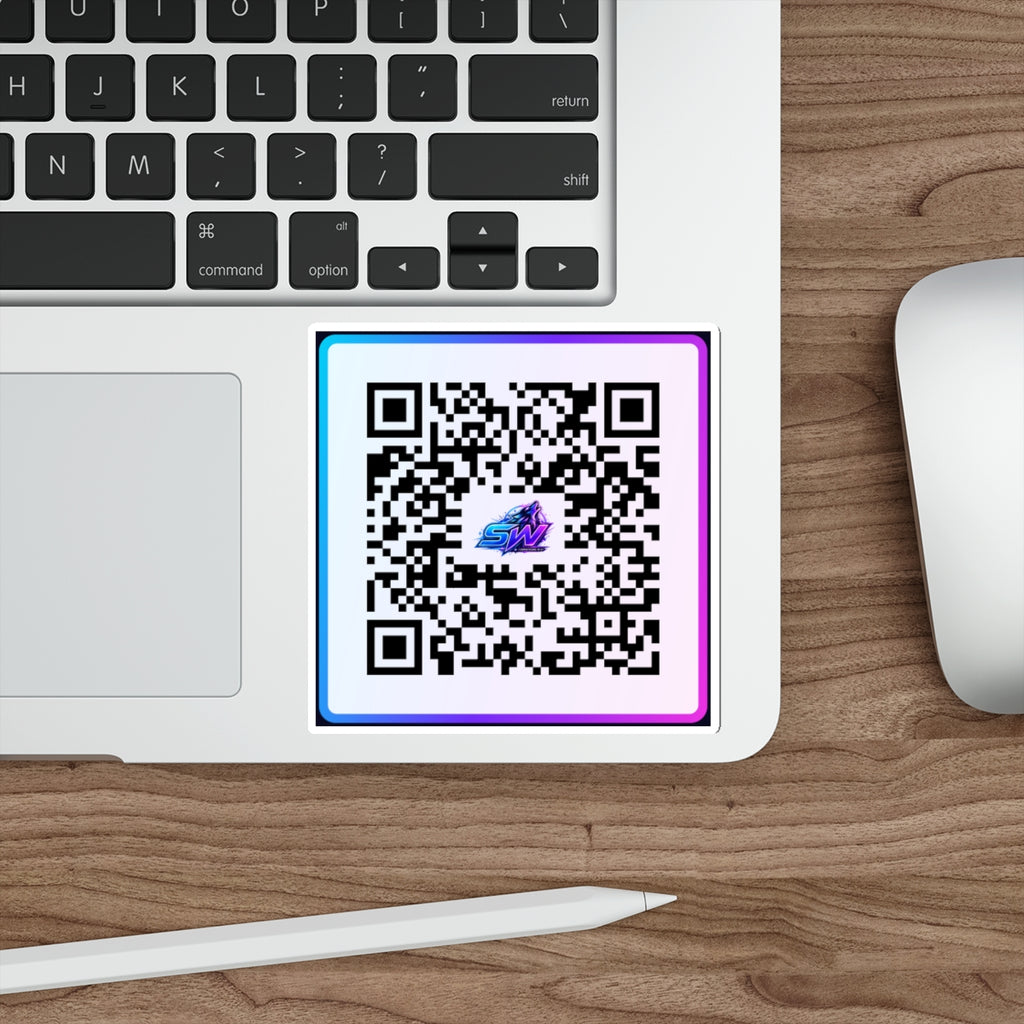 Seawolf_30 Streamer QR Code Die-Cut Sticker Indoor/Outdoor