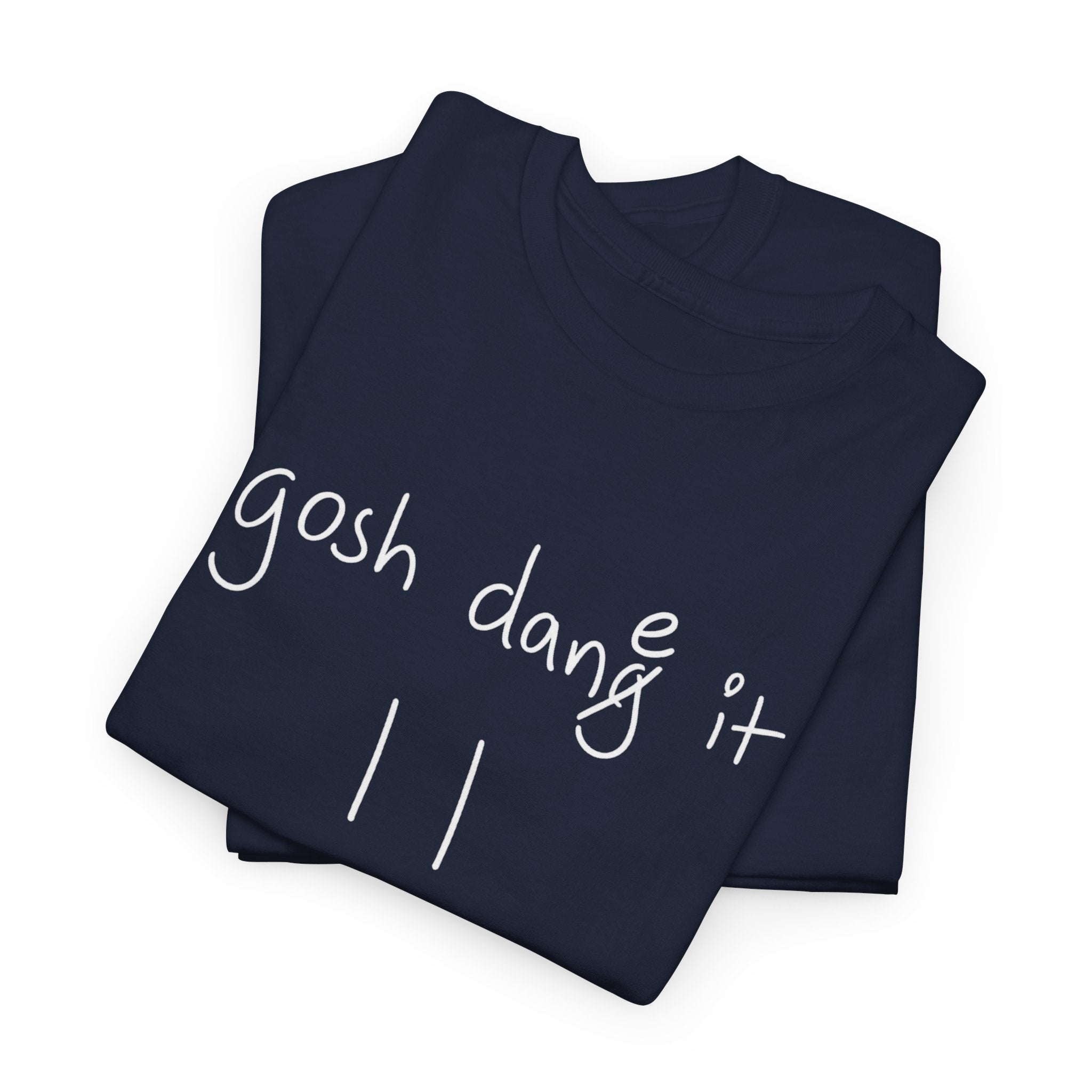 DoctorJSWAYS gosh dane it T-Shirt — Minimal Logo Black Tee with Bold Back Text