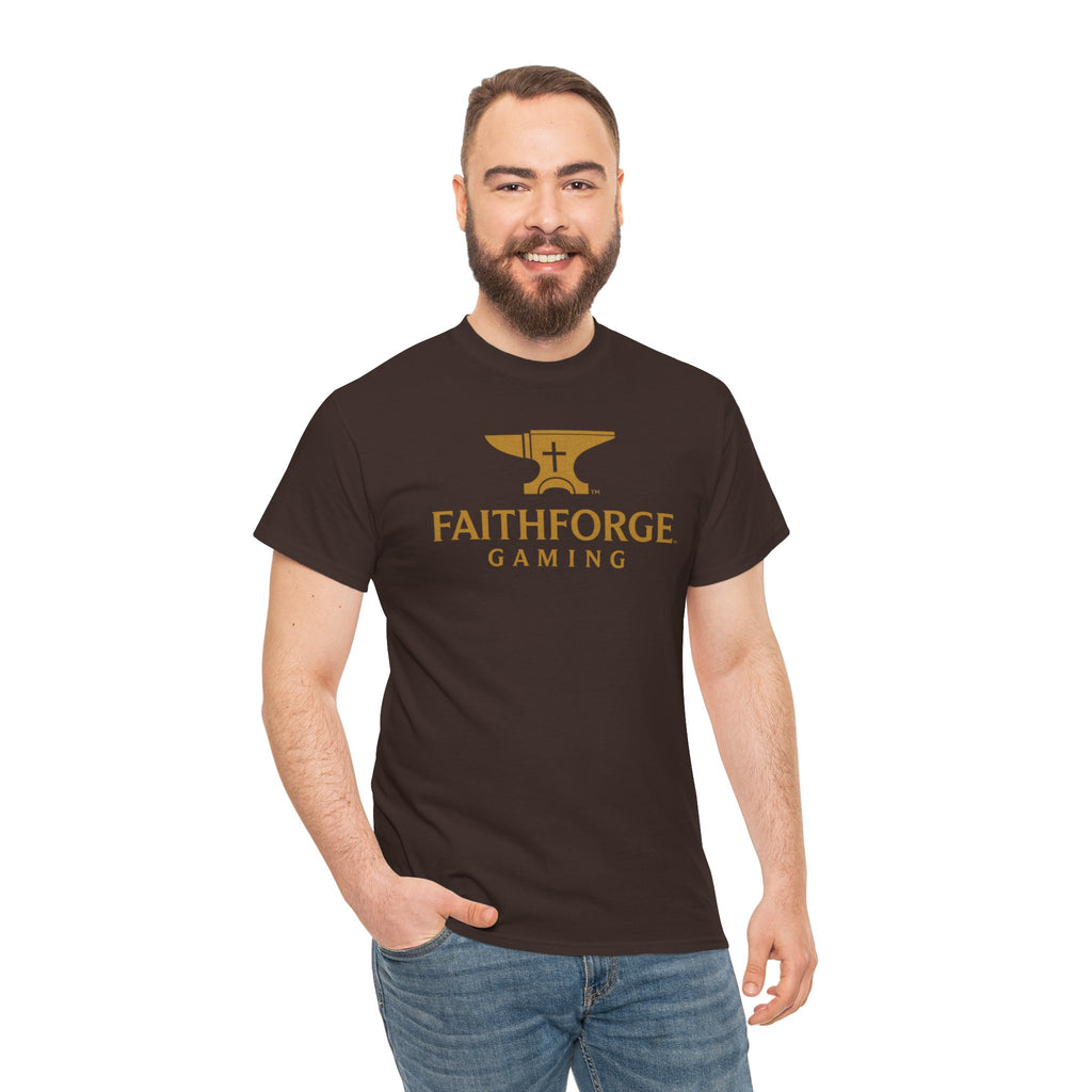 (Canada) FaithForge Gaming T-Shirt — Anvil & Cross Logo Tee for Christian Gamers