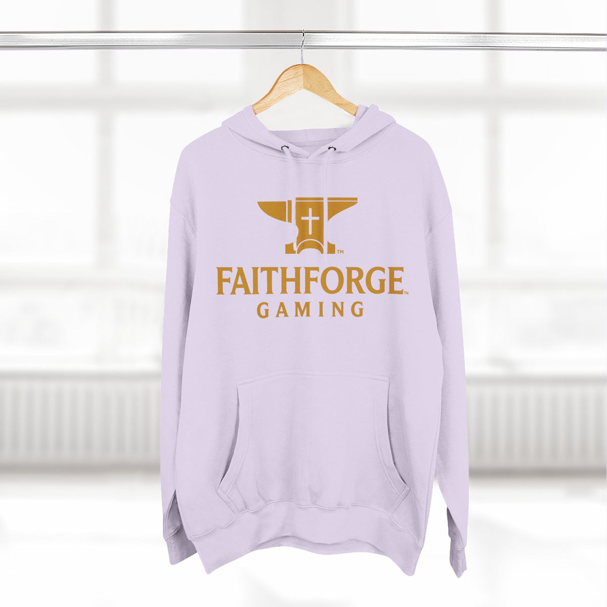 Faithforge Gaming Hoodie — Faith Quote Shield Logo Fleece Hoodie