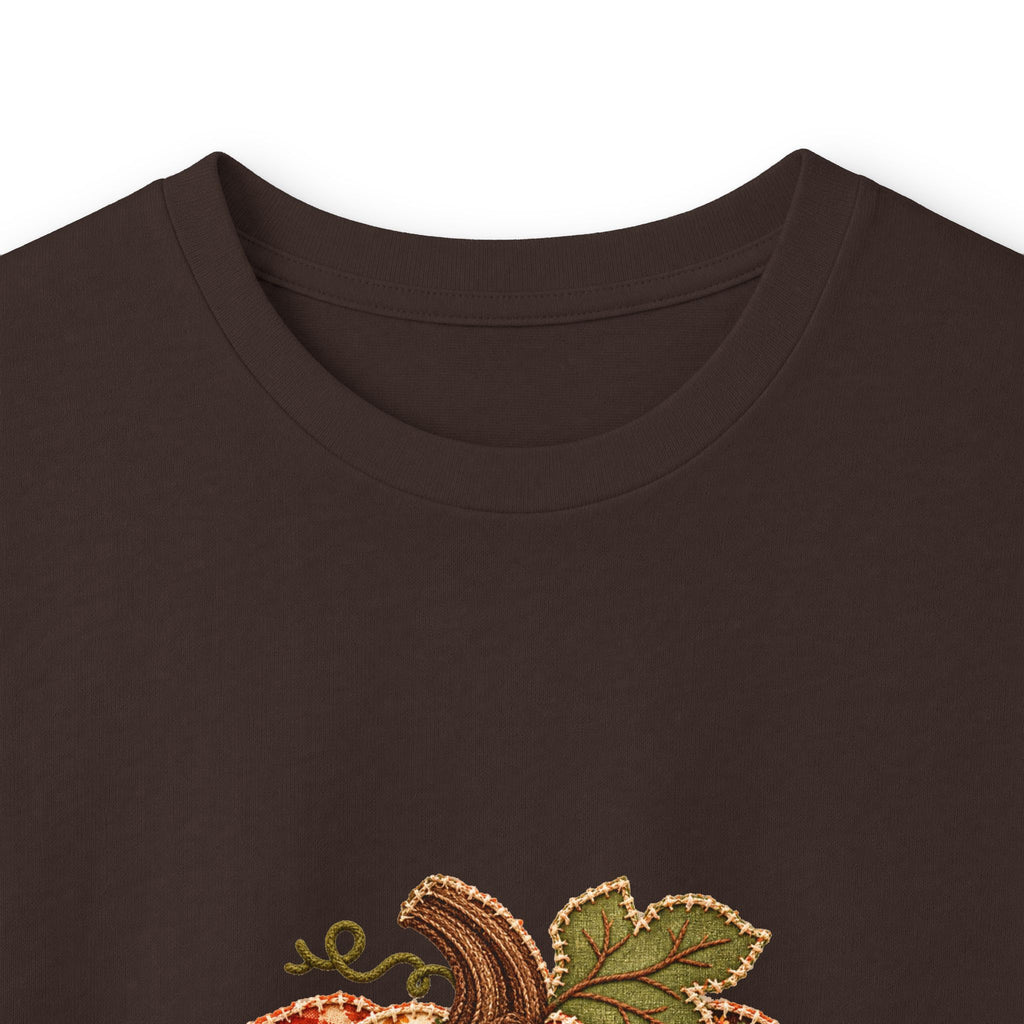 Autumn Patchwork Pumpkin Long Sleeve Tee