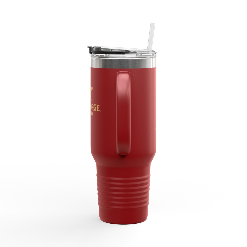 40oz Insulated Travel Mug — FaithForge Gaming Logo