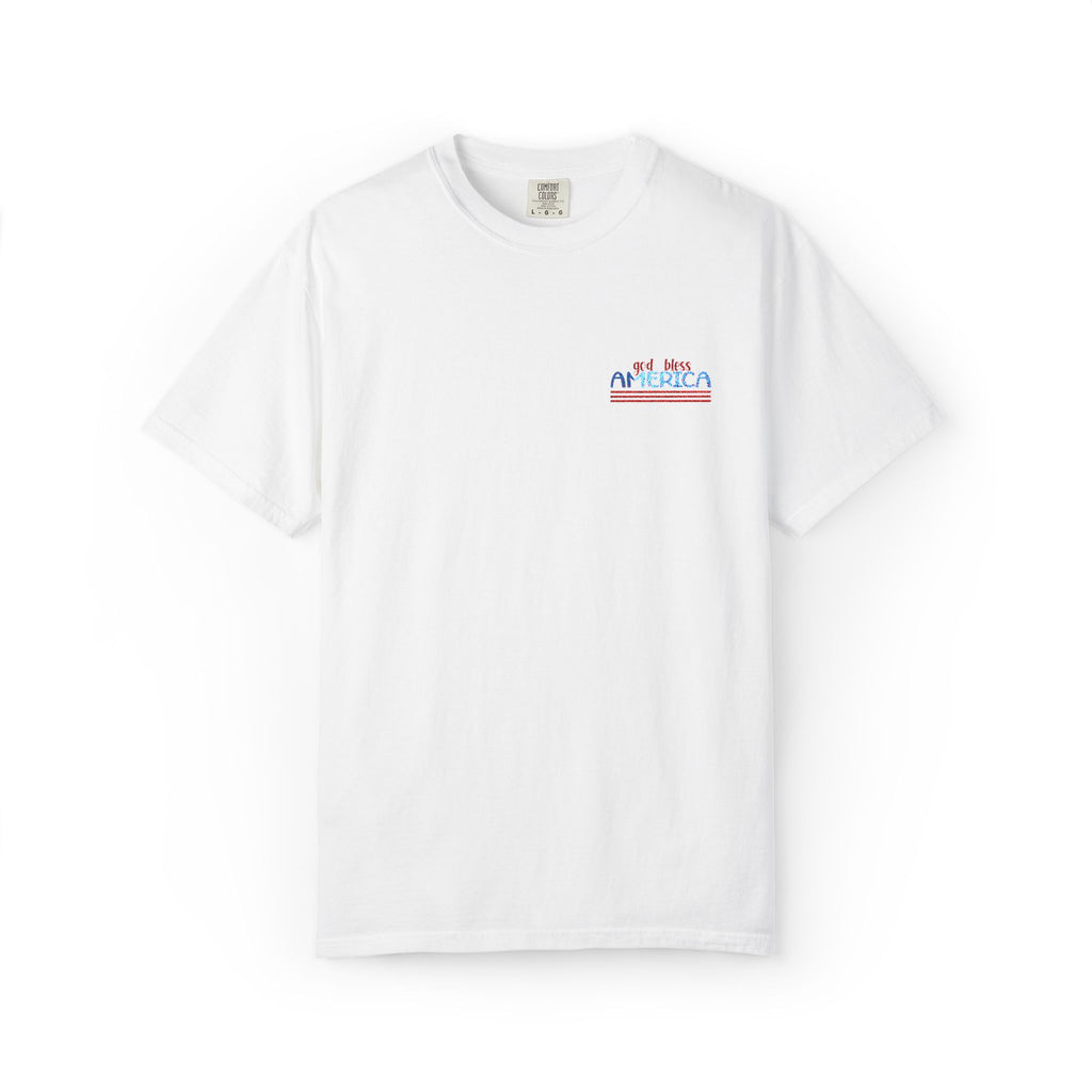 Patriotic Wave T-Shirt — American Flag Surf Graphic