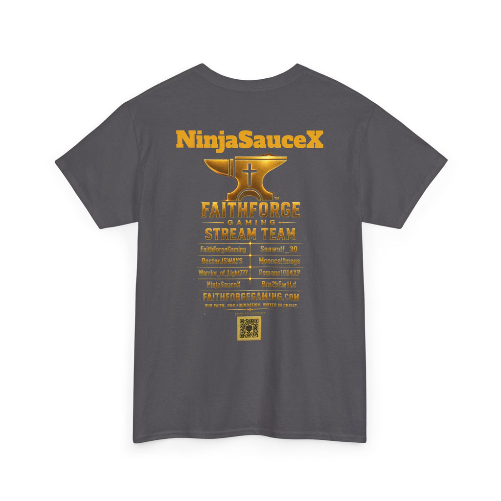 FaithForgeGaming Tee — FaithForge Stream Team Black Graphic T‑Shirt -NinjaSauceX