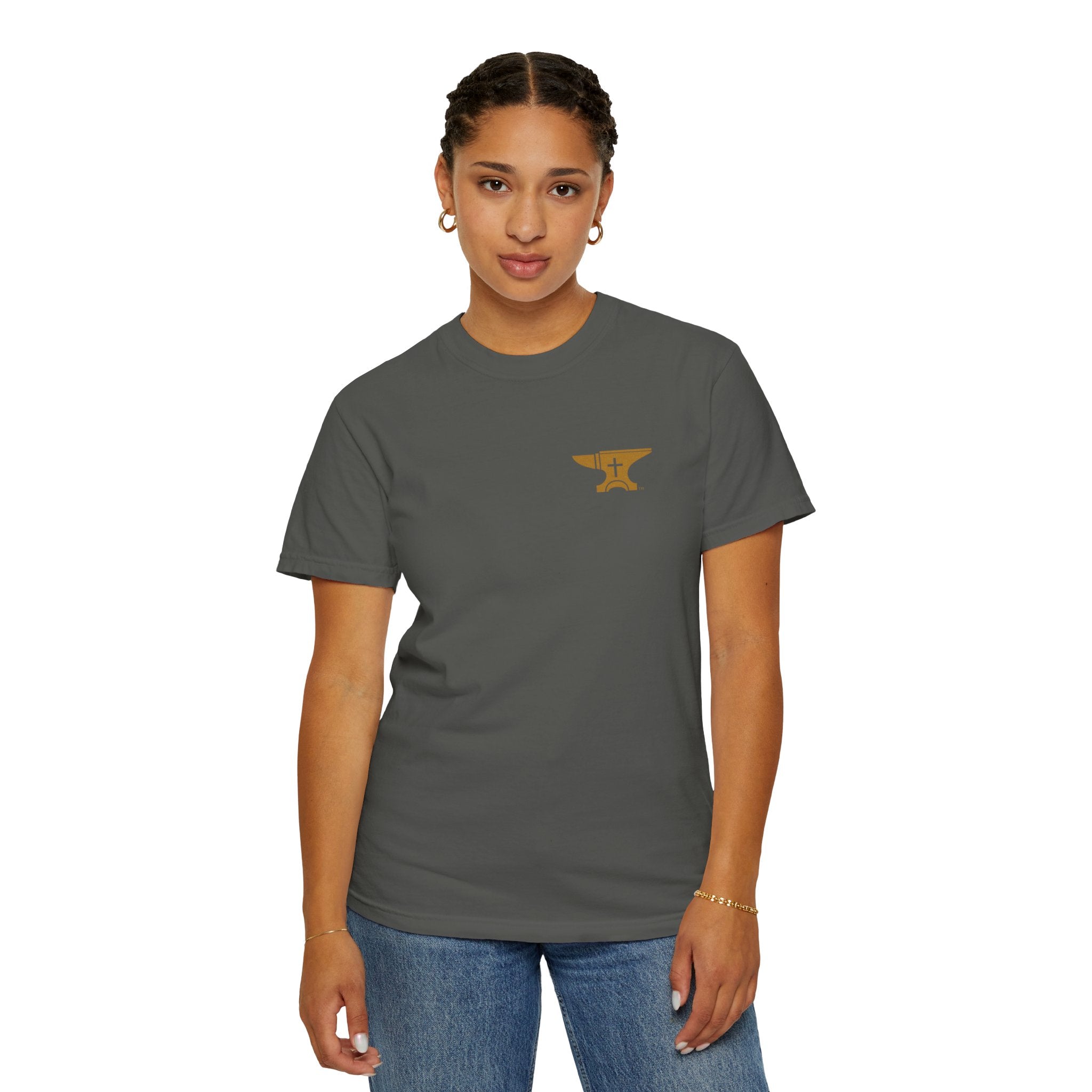 FaithForge OG Gaming T-Shirt — Logo Tee with Anvil & Cross (Christian Gamer Apparel)