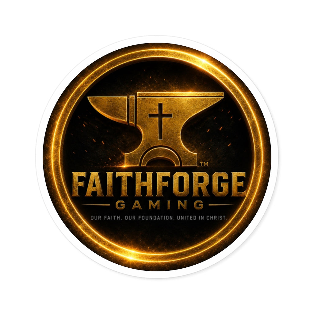 FaithForge Gaming Christian Anvil Round Sticker Indoor/Outdoor