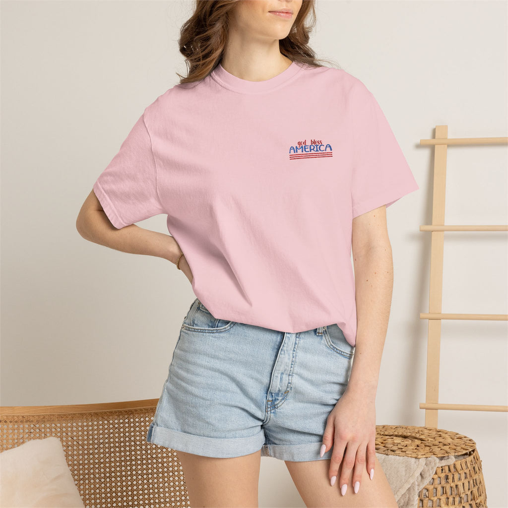 Patriotic Wave T-Shirt — American Flag Surf Graphic