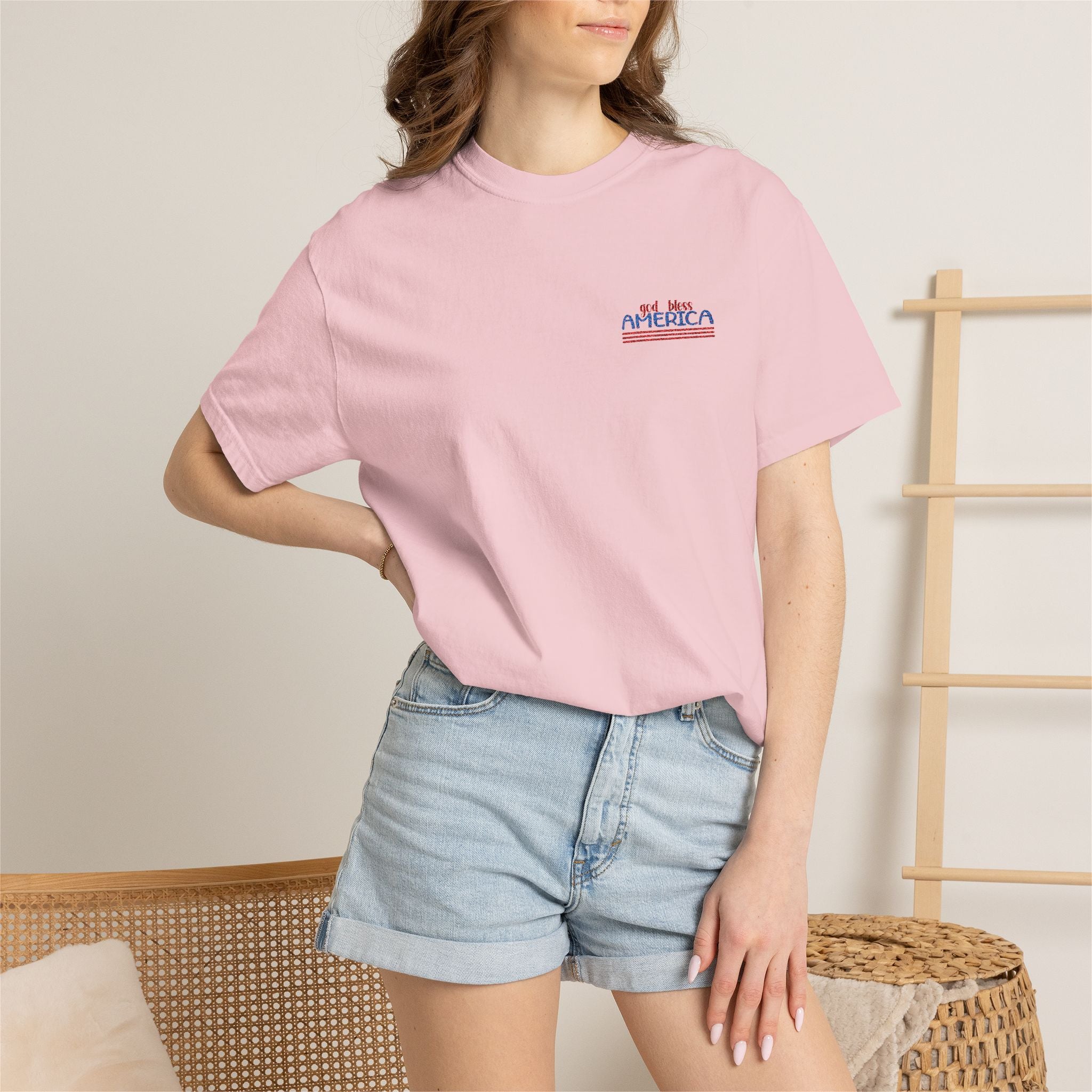 Patriotic Wave T-Shirt — American Flag Surf Graphic