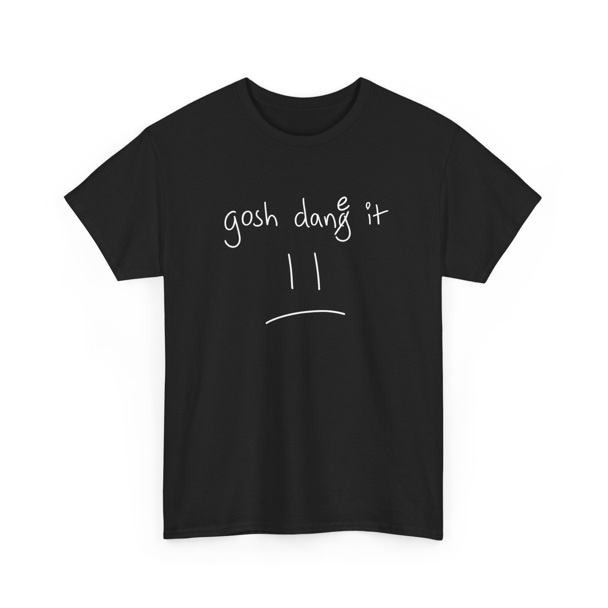 DoctorJSWAYS gosh dane it T-Shirt — Minimal Logo Black Tee with Bold Back Text