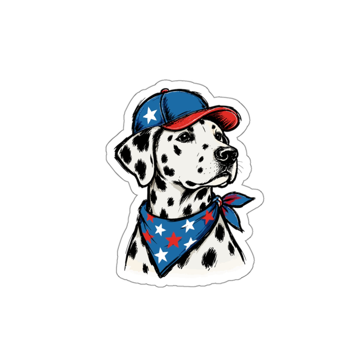 Patriotic Sticker Pack — Dalmatian Fame  4th of July Red White Blue Die-Cut Stickers