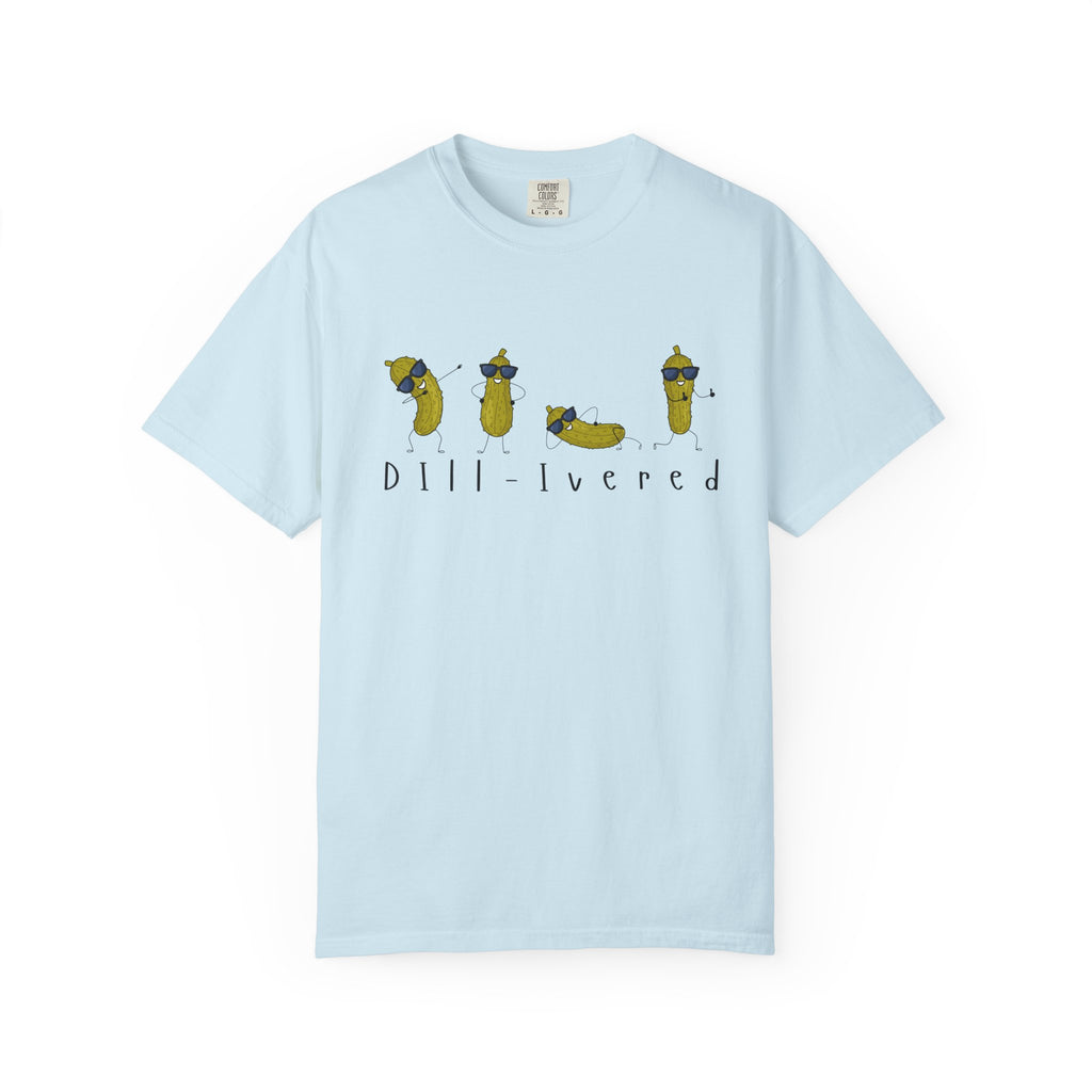 Dill-Livered Pickle Pun T-Shirt — Funny Pickle Lover Tee