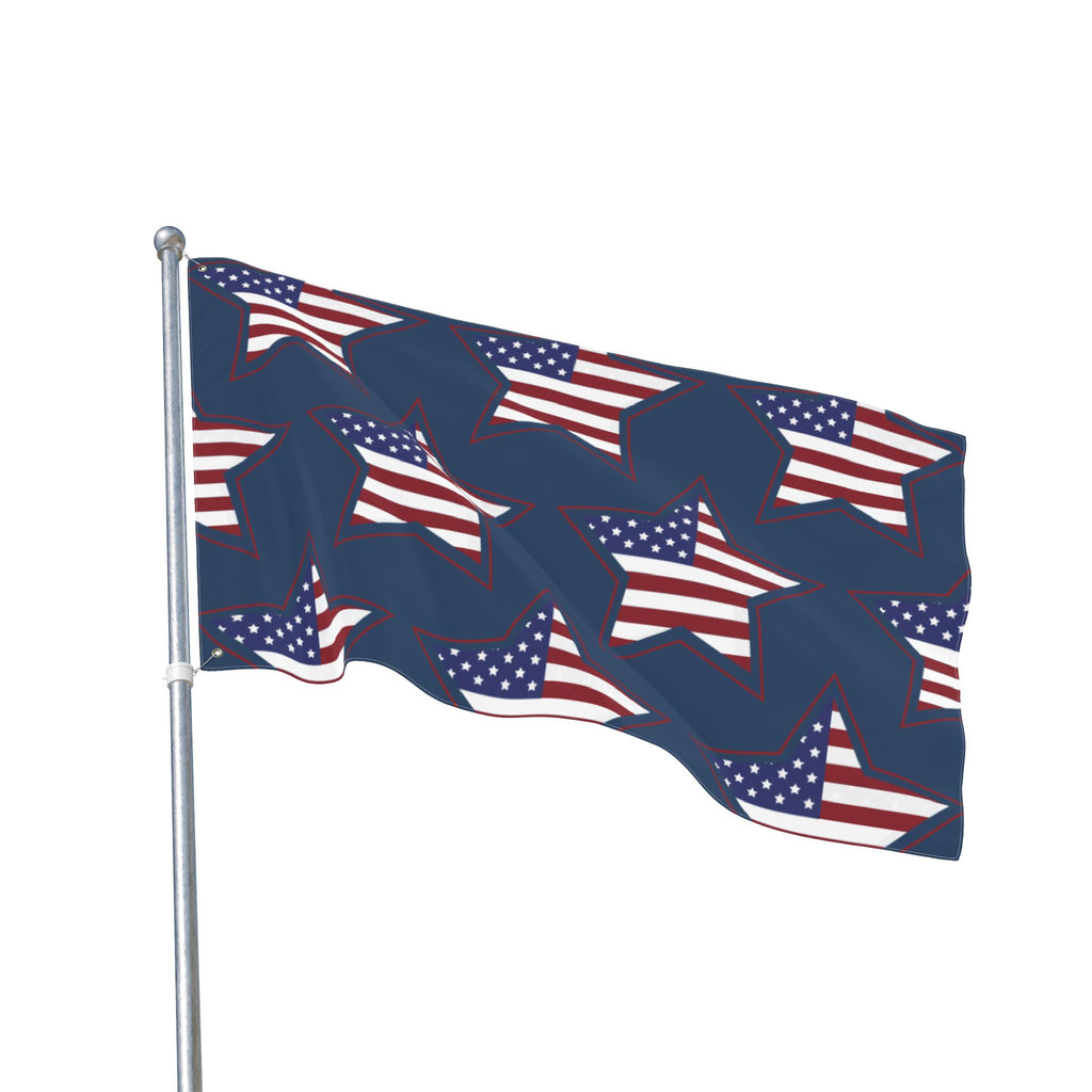 American Star Pattern Double-Sided Flag – Patriotic Stars & Stripes Garden Flag for 4th of July, Memorial Day, Veterans Day