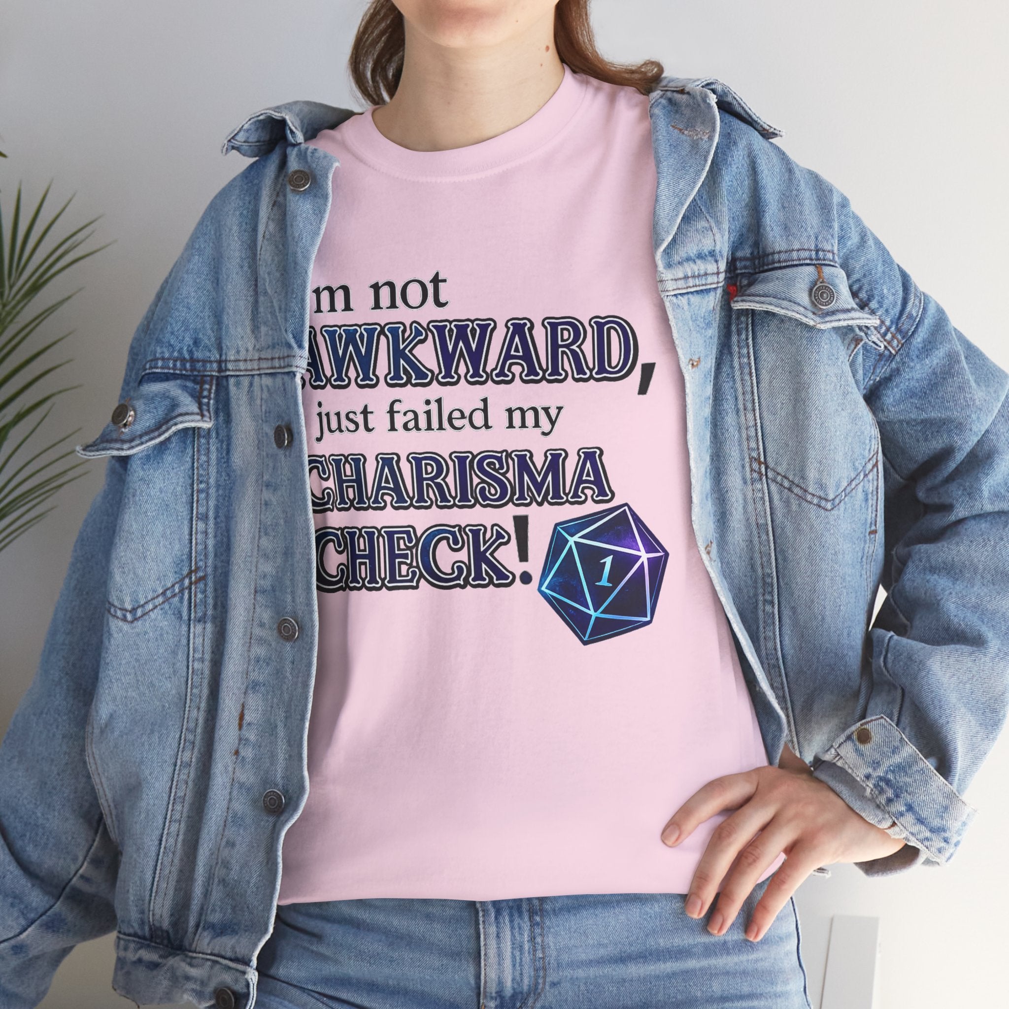 T-Shirt - "I’m Not Awkward, I Just Failed My Charisma Check" D20 RPG Tee