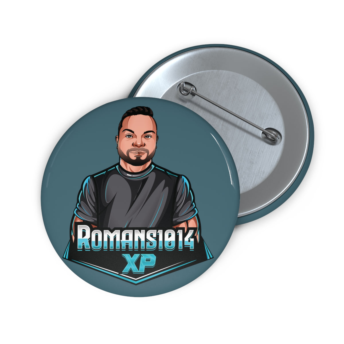 Romans1014XP Mascot Pin Button — Custom Enamel-Style Badge