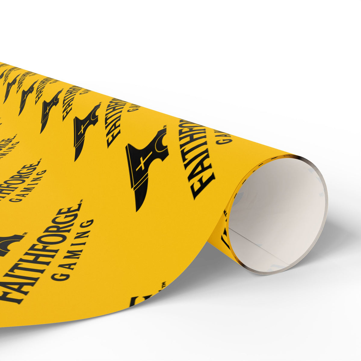 FFG Logo Wrapping Paper – Yellow FaithForge Repeat Pattern