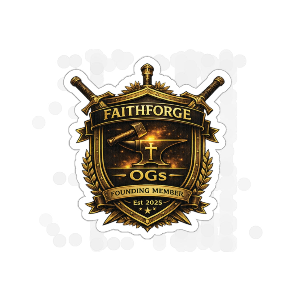 Copy of Indoor Faithforge Gaming Shield Die-Cut Sticker — Anvil & Cross OG Logo