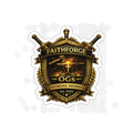 Copy of Indoor Faithforge Gaming Shield Die-Cut Sticker — Anvil & Cross OG Logo