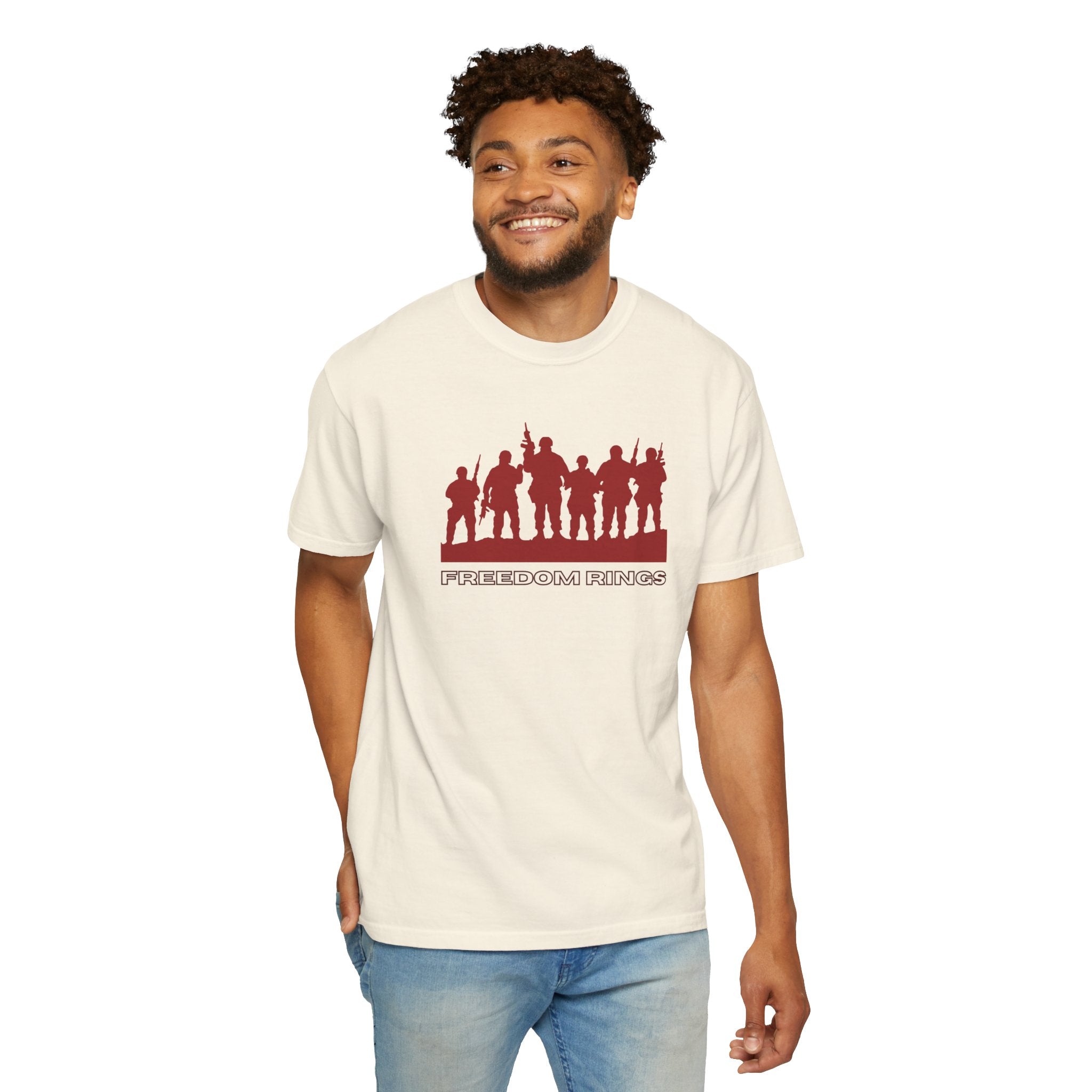T-Shirt — 'American Heroes' Silhouette Design (Veteran & Military Tribute)