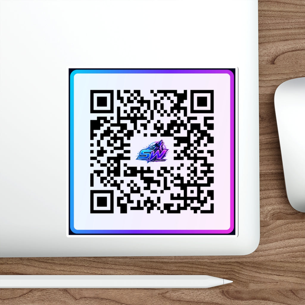 Seawolf_30 Streamer QR Code Die-Cut Sticker Indoor/Outdoor