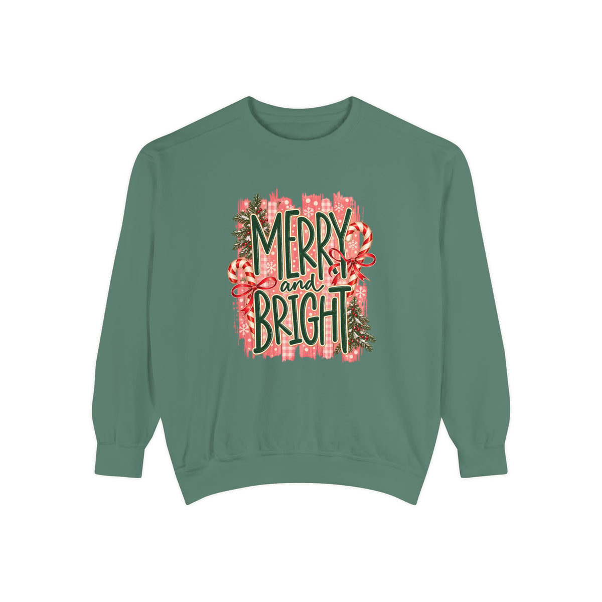 Merry and Bright Sweatshirt — Festive Christmas Holiday Crewneck