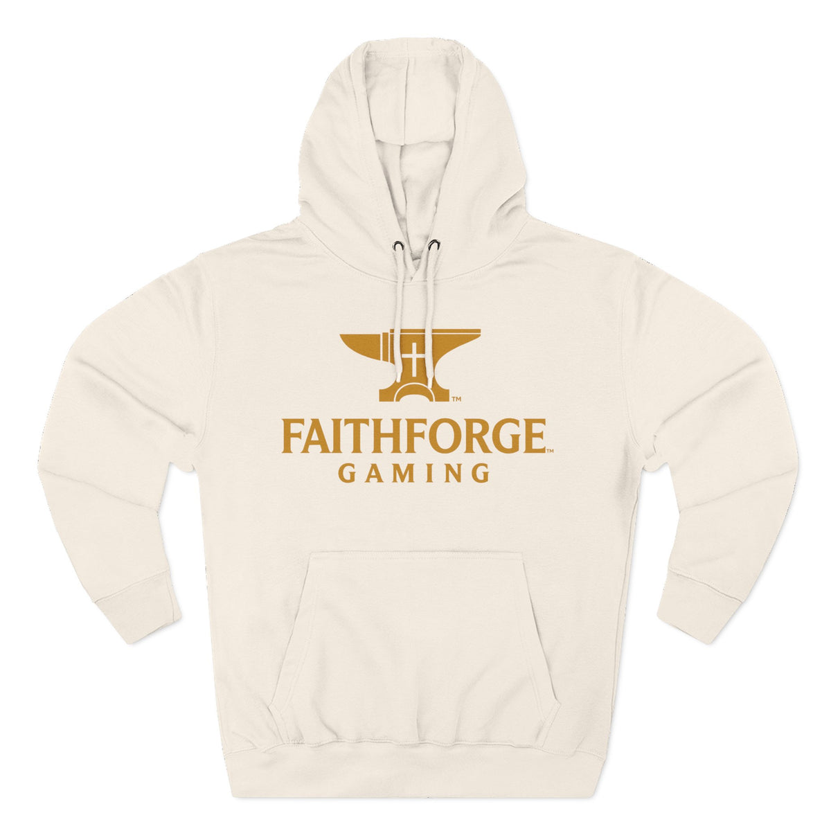 Faithforge Gaming Hoodie — Faith Quote Shield Logo Fleece Hoodie