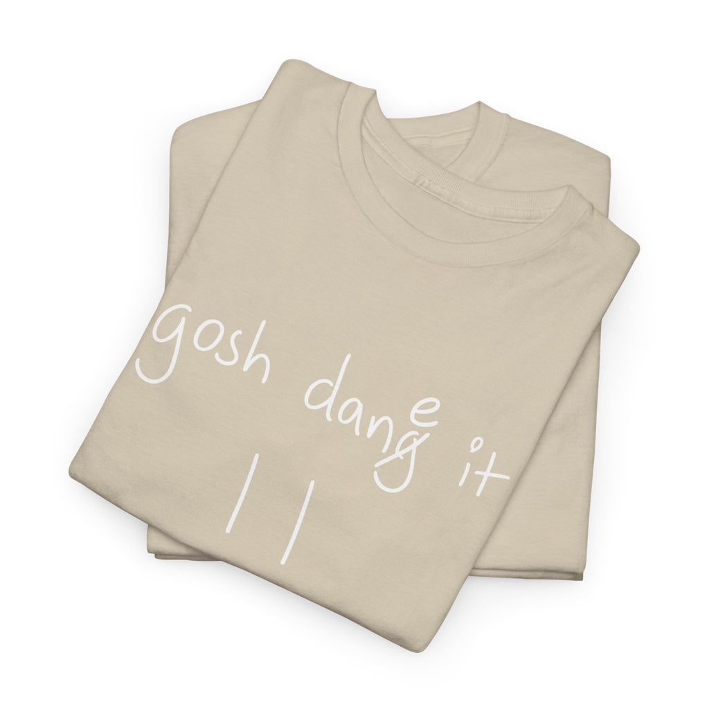 DoctorJSWAYS gosh dane it T-Shirt — Minimal Logo Black Tee with Bold Back Text