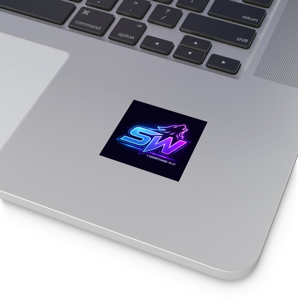 Seawolf_30 Vinyl Sticker Indoor/Outdoor — SW 1 Corinthians 10:31 Square Sticker