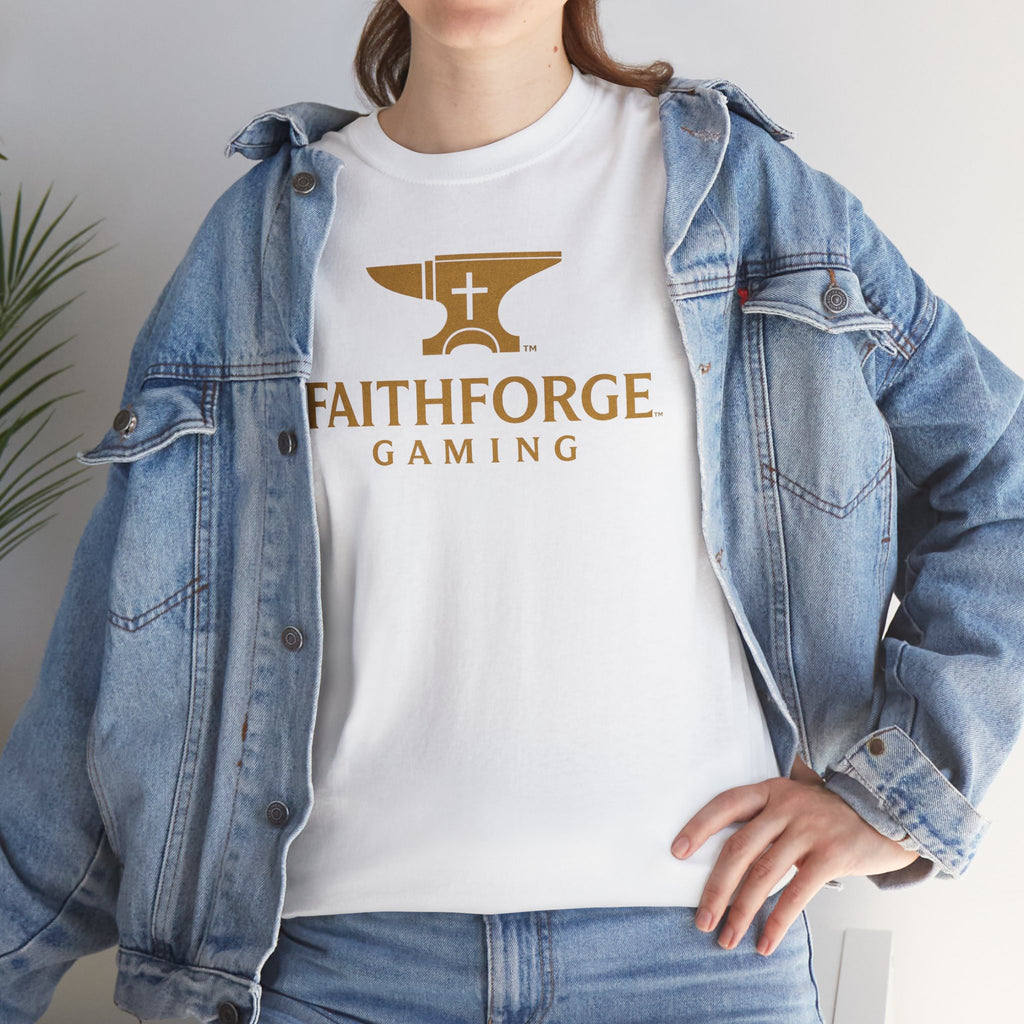 (Canada) FaithForge Gaming T-Shirt — Anvil & Cross Logo Tee for Christian Gamers