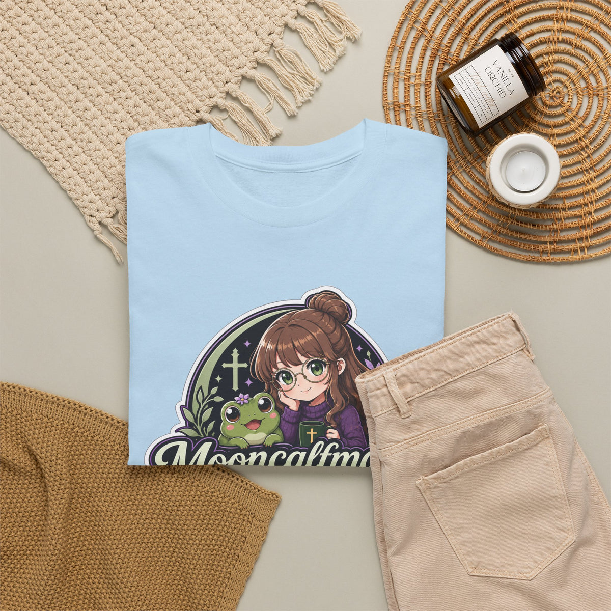 MOONCALFMAGE Logo Tee - Gamer/Streamer T-Shirt Blue GBSG (Gather)