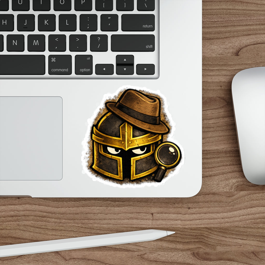 FaithForge Knight Detective Die-Cut Sticker — Water-resistant vinyl