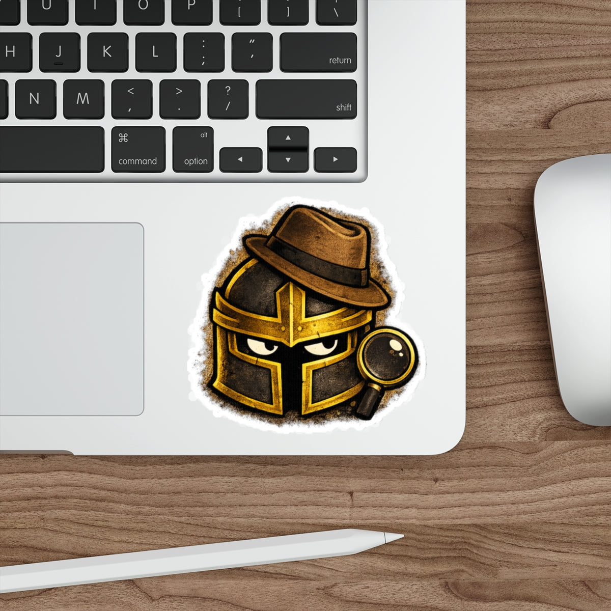 FaithForge Knight Detective Die-Cut Sticker — Water-resistant vinyl